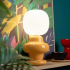 Lámpara de mesa de cerámica y vidrio Made in Italy - Capocabana viadurini