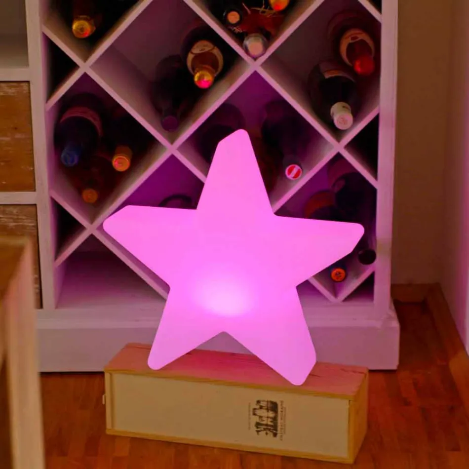 Lámpara de mesa de polietileno solar o LED Star Design - Ringostar viadurini