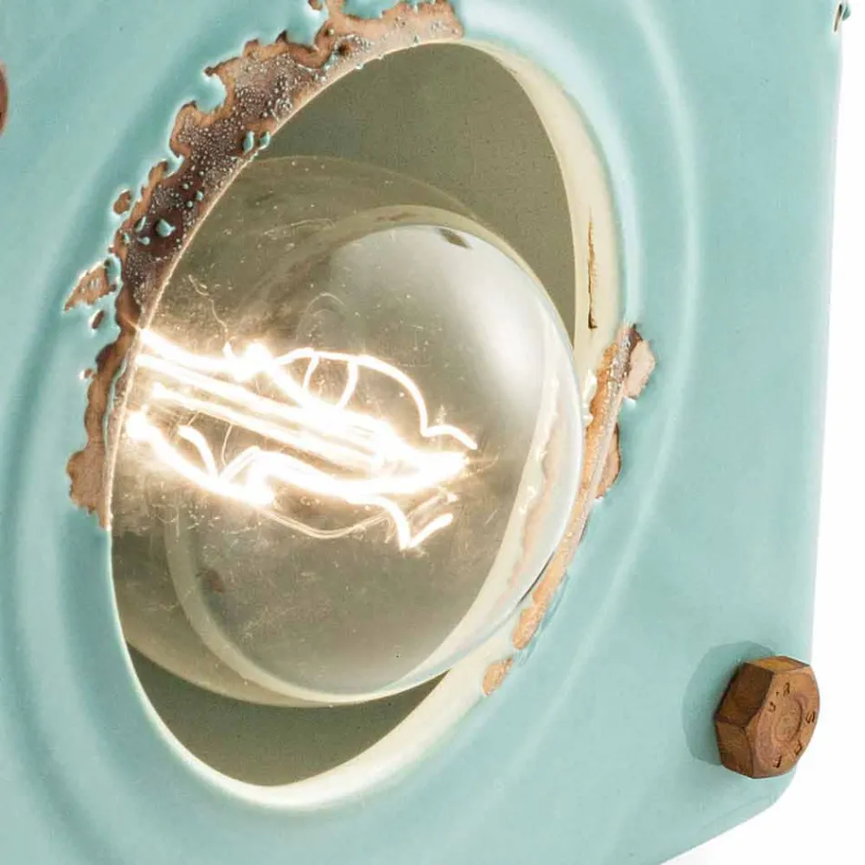 estilo industrial lámpara de mesa de cerámica y hierro Valerie viadurini