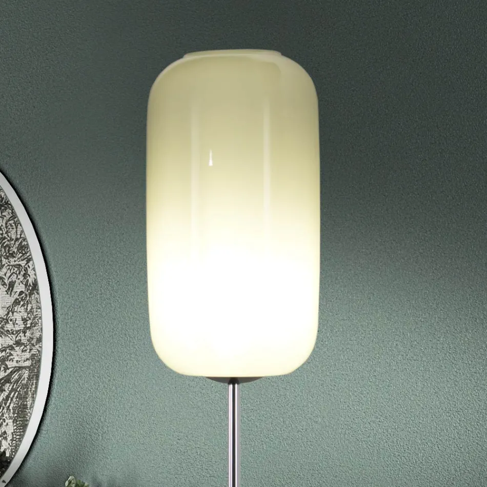 Lámpara de pie de vidrio veneciano soplado a mano - Bambú viadurini