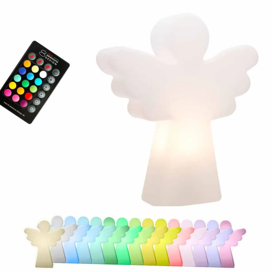 Lámpara de Pie Blanca E27, Led o Ángel Solar Diseño Moderno - Angelostar viadurini