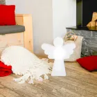 Lámpara de Pie Blanca E27, Led o Ángel Solar Diseño Moderno - Angelostar viadurini
