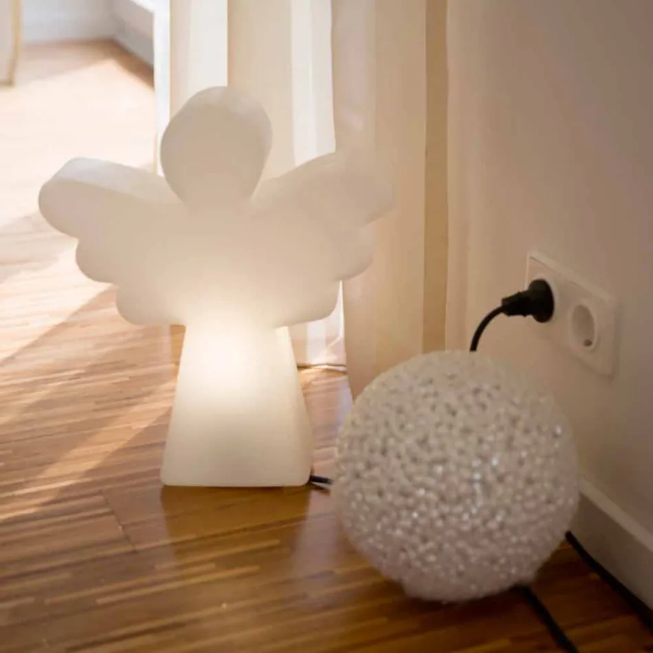 Lámpara de Pie Blanca E27, Led o Ángel Solar Diseño Moderno - Angelostar viadurini