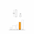 Lámpara de pie Slide Fluo cilíndrica fabricada en Italia. viadurini