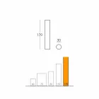 Lámpara de pie Slide Fluo cilíndrica fabricada en Italia. viadurini