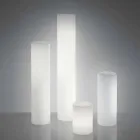 Lámpara de pie Slide Fluo cilíndrica fabricada en Italia. viadurini