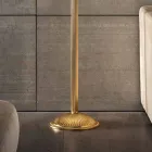 Lámpara de Pie Clásica en Porcelana y Vidrio Soplado de Lujo - Eteria viadurini