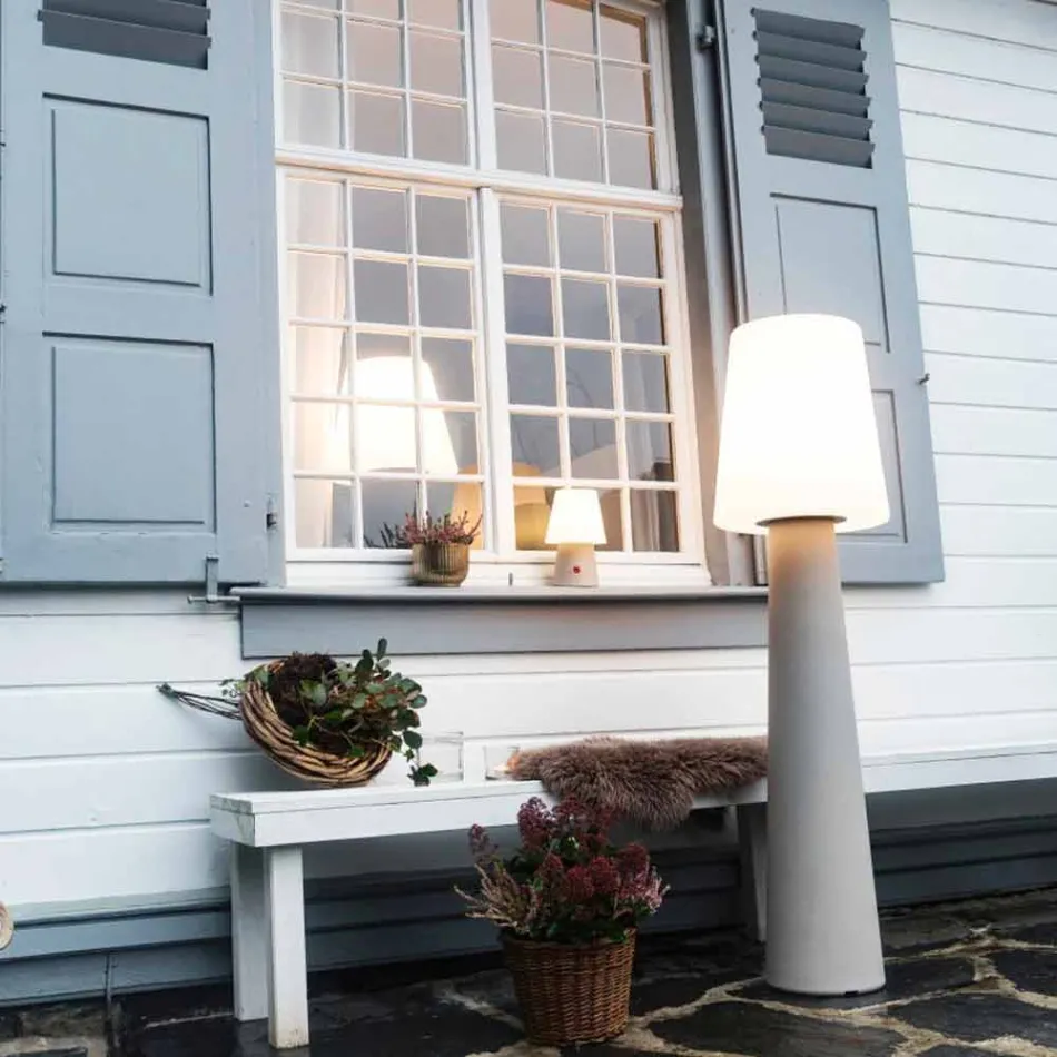 Lámpara de Pie Coloreada Led, Solar o Diseño E27 Exterior e Interior - Fungostar viadurini