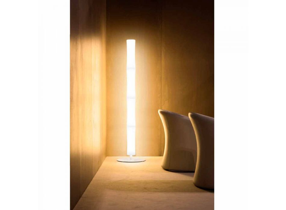 Lámpara de pie con pantalla en polietileno blanco Made in Italy - Asturias viadurini