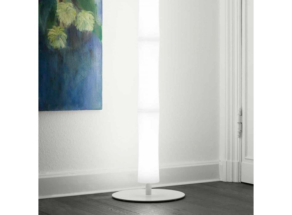 Lámpara de pie con pantalla en polietileno blanco Made in Italy - Asturias viadurini