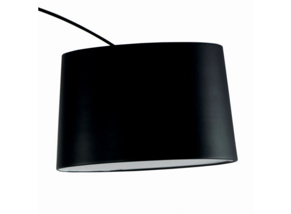 Lámpara de pie con tallo de carbono negro Made in Italy - Terni viadurini