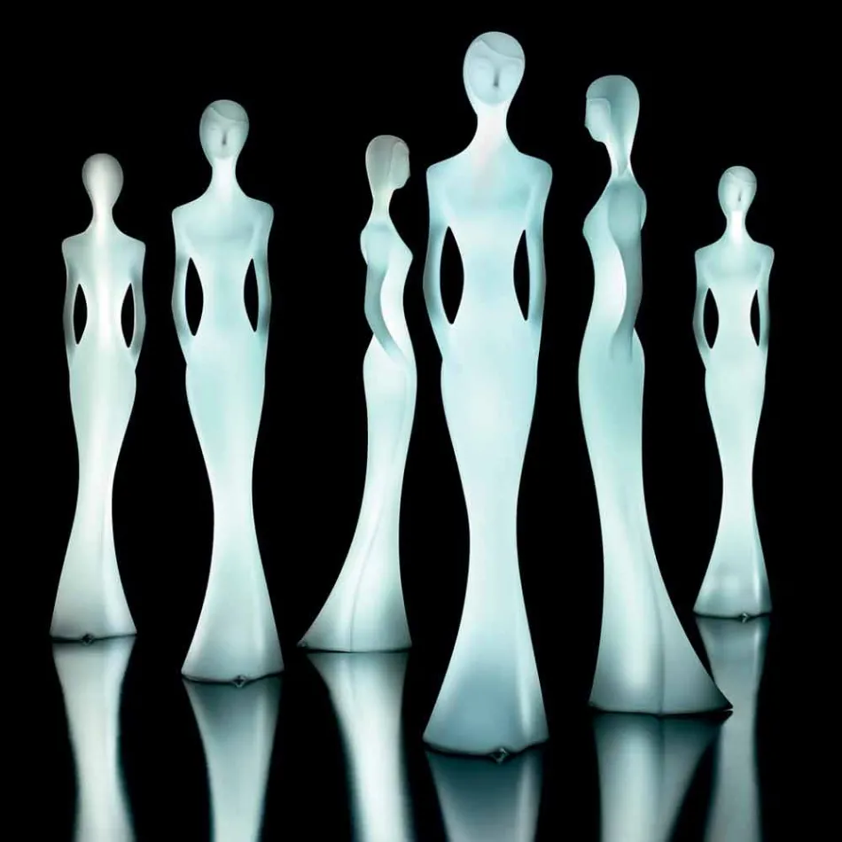 Lámpara de pie de jardín con diseño de estatua de luz LED RGBW - Penelope by Myyour viadurini