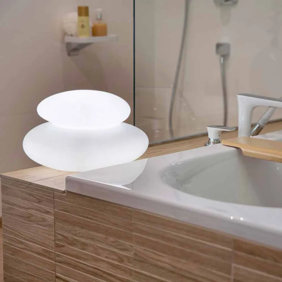 Lámpara de Pie para Interior o Exterior de Moderno Diseño Natural - Sassostar viadurini