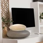 Lámpara de Pie para Interior o Exterior de Moderno Diseño Natural - Sassostar viadurini