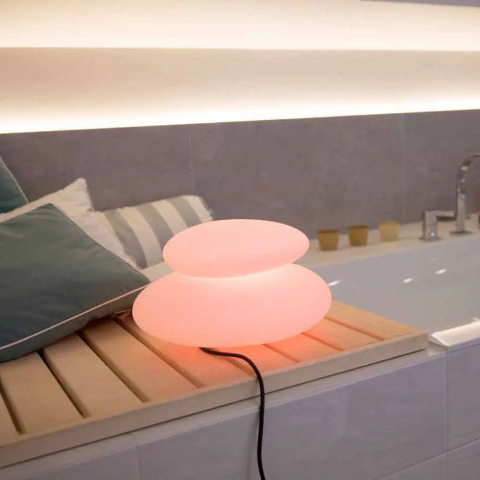 Lámpara de Pie para Interior o Exterior de Moderno Diseño Natural - Sassostar viadurini