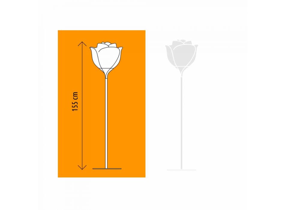 Lámpara de pie con diseño de flores de plástico para interiores - Baby Love de Myyour viadurini
