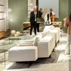 Lámpara de pie de diseño con estructura de metal brillante Made in Italy - Donatina viadurini