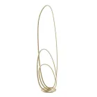 Lámpara de Pie de Diseño en Metal Pintado Acabado Dorado con LED - Simea viadurini