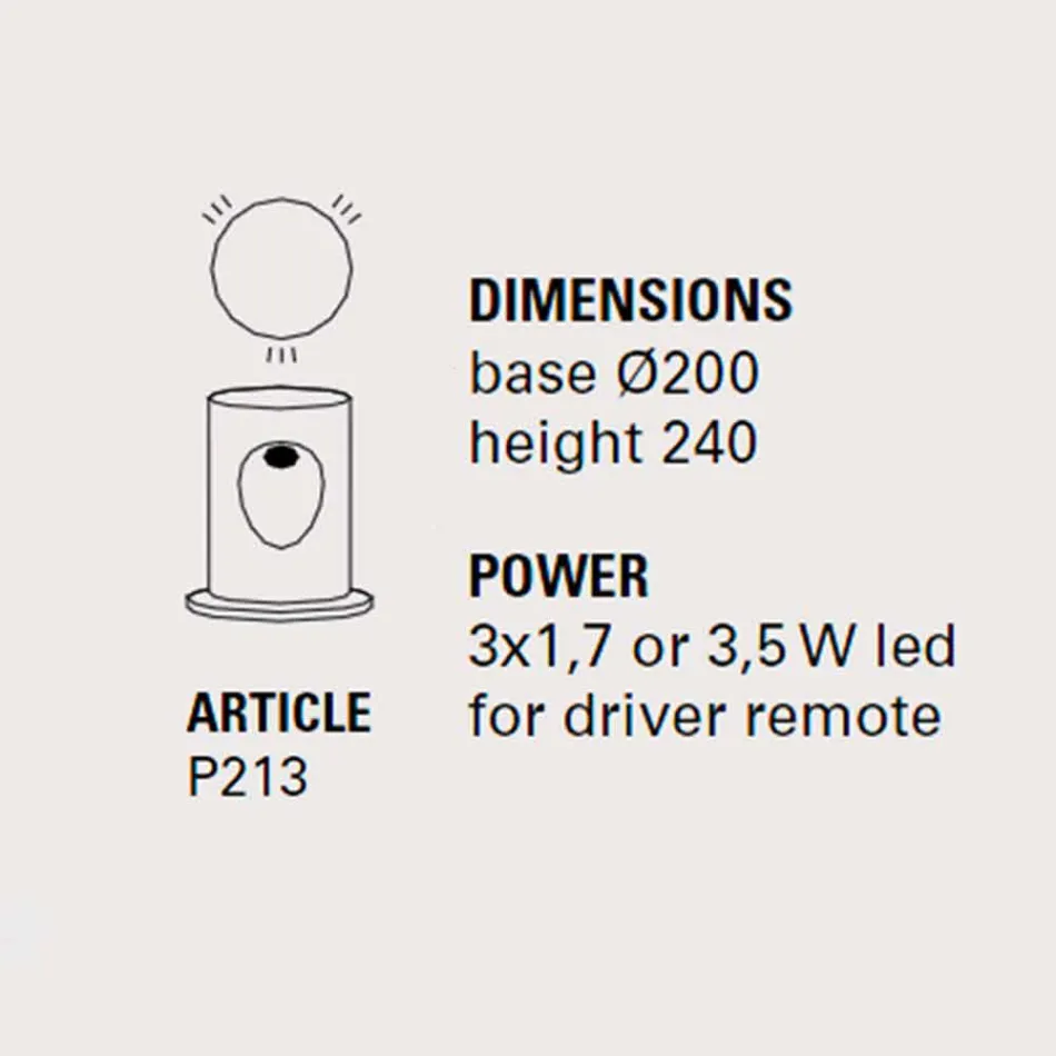 Lámpara de pie, diseño moderno con 3 luces, U-Boat - Toscot viadurini