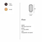 Lámpara de pie diseño moderno en Ø37xh80 cm Fanny Acero viadurini