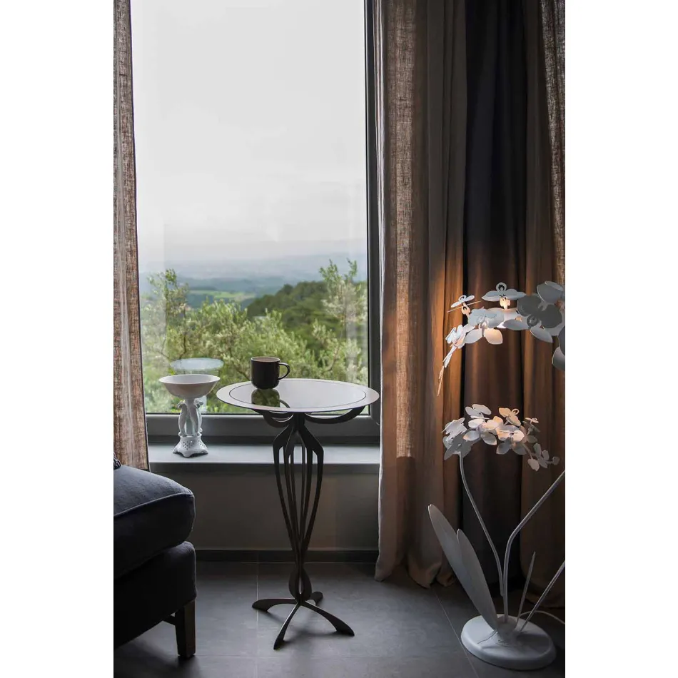 Lámpara de pie de hierro de diseño moderno Made in Italy - Amorpha viadurini