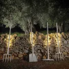 Lámpara de Pie Exterior en Tecnopolímero Blanco Diseño de 3 Formas - Herramientas viadurini