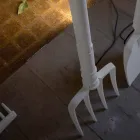 Lámpara de Pie Exterior en Tecnopolímero Blanco Diseño de 3 Formas - Herramientas viadurini