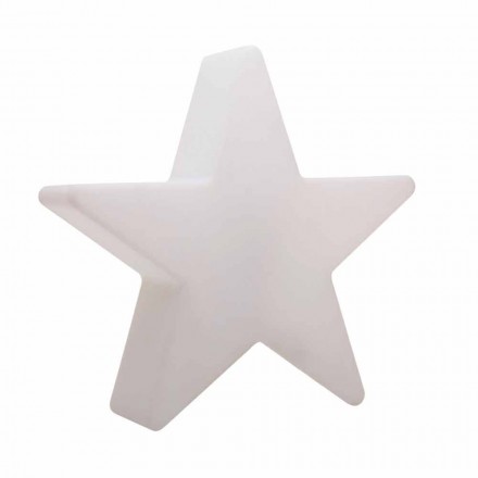 Lámpara de pie en forma de estrella blanca o roja, diseño moderno - Ringostar viadurini