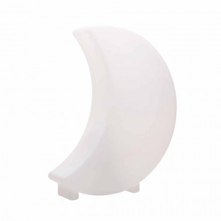Lámpara de pie en forma de luna en plástico 2 tamaños de diseño moderno - Lunastar viadurini