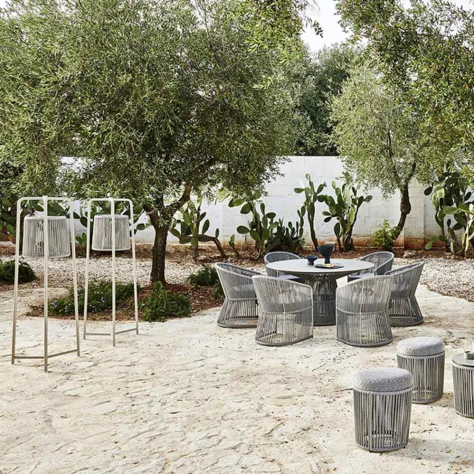 Lámpara de Pie en Aluminio y Fibra Made in Italy - Tibidabo de Varaschin viadurini