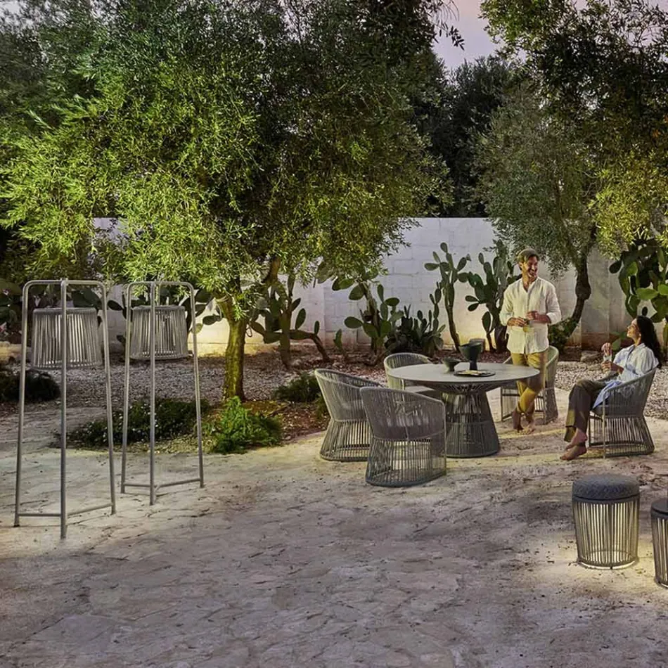 Lámpara de Pie en Aluminio y Fibra Made in Italy - Tibidabo de Varaschin viadurini