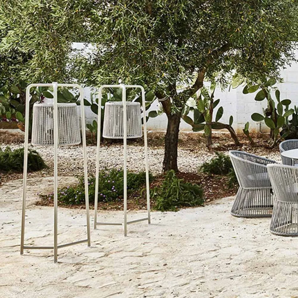 Lámpara de Pie en Aluminio y Fibra Made in Italy - Tibidabo de Varaschin viadurini