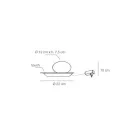 Lámpara de pie de aluminio, metal y cristal blanco - Luma viadurini