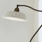 Lámpara de suelo de cerámica Art Nouveau Anita Il Fanale viadurini