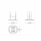Lámpara de Pie de Metal Lacado con LED Integrado Made in Italy - Indra viadurini