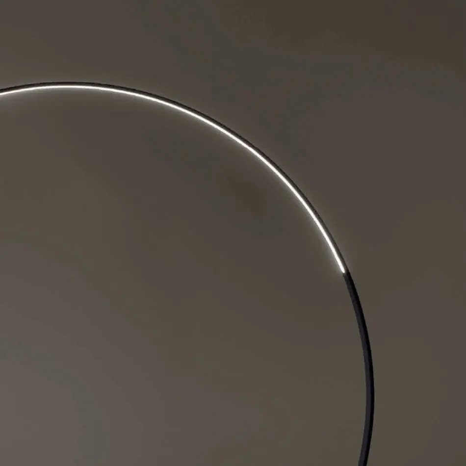 Lámpara de Pie en Metal Pintado con Luz LED Regulable - Eucalipto viadurini