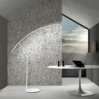 Lámpara de Pie en Metal Pintado en Diferentes Colores y LED Regulable - Arce viadurini