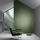 Lámpara de Pie en Metal Pintado en Diferentes Colores y LED Regulable - Arce viadurini