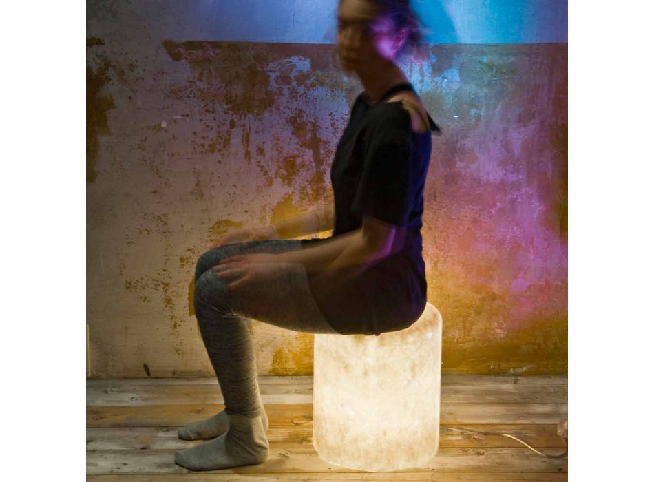Lámpara de pie de diseño en nebulita In-es.artdesign Bin F Nebula viadurini