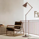 Lámpara de pie de latón y hierro con junta de estilo vintage - Loft de Il Fanale viadurini