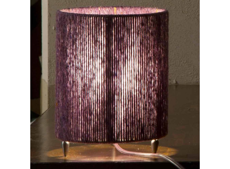 Lámpara de pie en latón y lana de colores fabricada en Italia Evita. viadurini