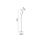 Lámpara de pie de latón oscuro y cristal de piedra Made in Italy - Bottega viadurini