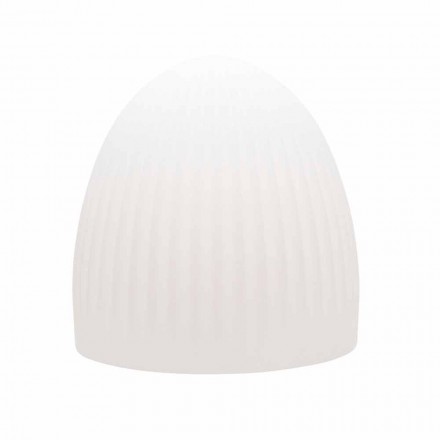 Lámpara de Pie en Plástico Blanco con Diseño Led, Solar o E27 - Massostar viadurini