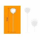 Lámpara de pie de plástico con diseño floral para exteriores - Baby Love de Myyour viadurini