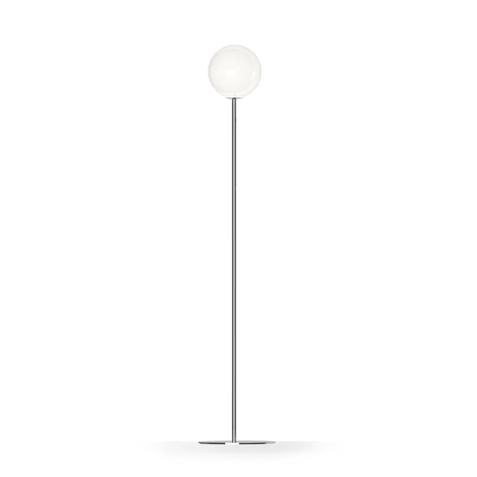 Lámpara de pie Althea en cristal pulido o satinado. Fabricada en Italia. viadurini