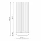 Lámpara de Pie Led en Tecnopolímero Gris y Varillas de Pvc Blanco - Touch viadurini