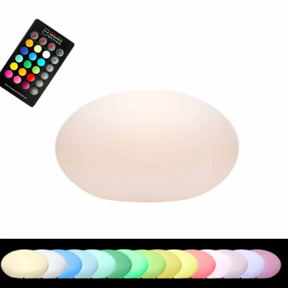 Lámpara de pie Led, Solar o E27 de diseño ovalado moderno en colores - Uovostar viadurini