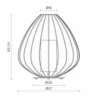 Lámpara de pie o de soporte en alambre metálico blanco o bronce - Linterna viadurini