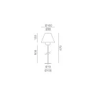 Lámpara de pie para exterior de latón y cobre Made in Italy - Sword viadurini