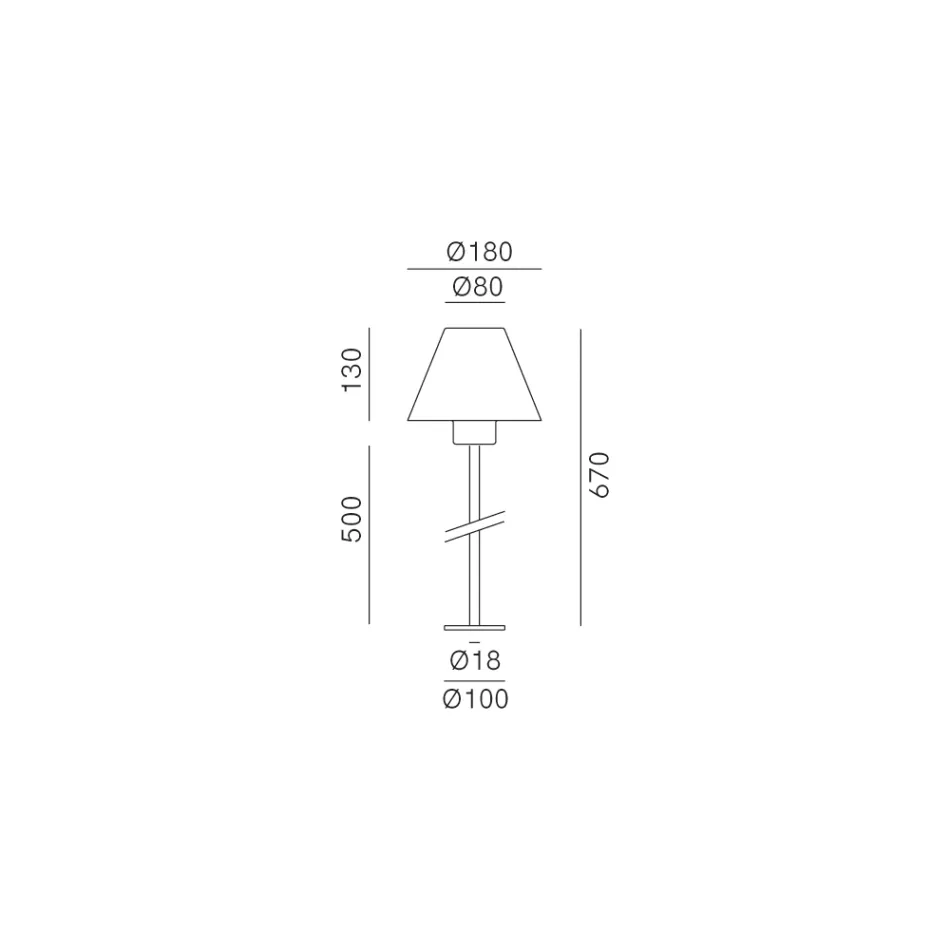 Lámpara de pie para exterior de latón y cobre Made in Italy - Sword viadurini